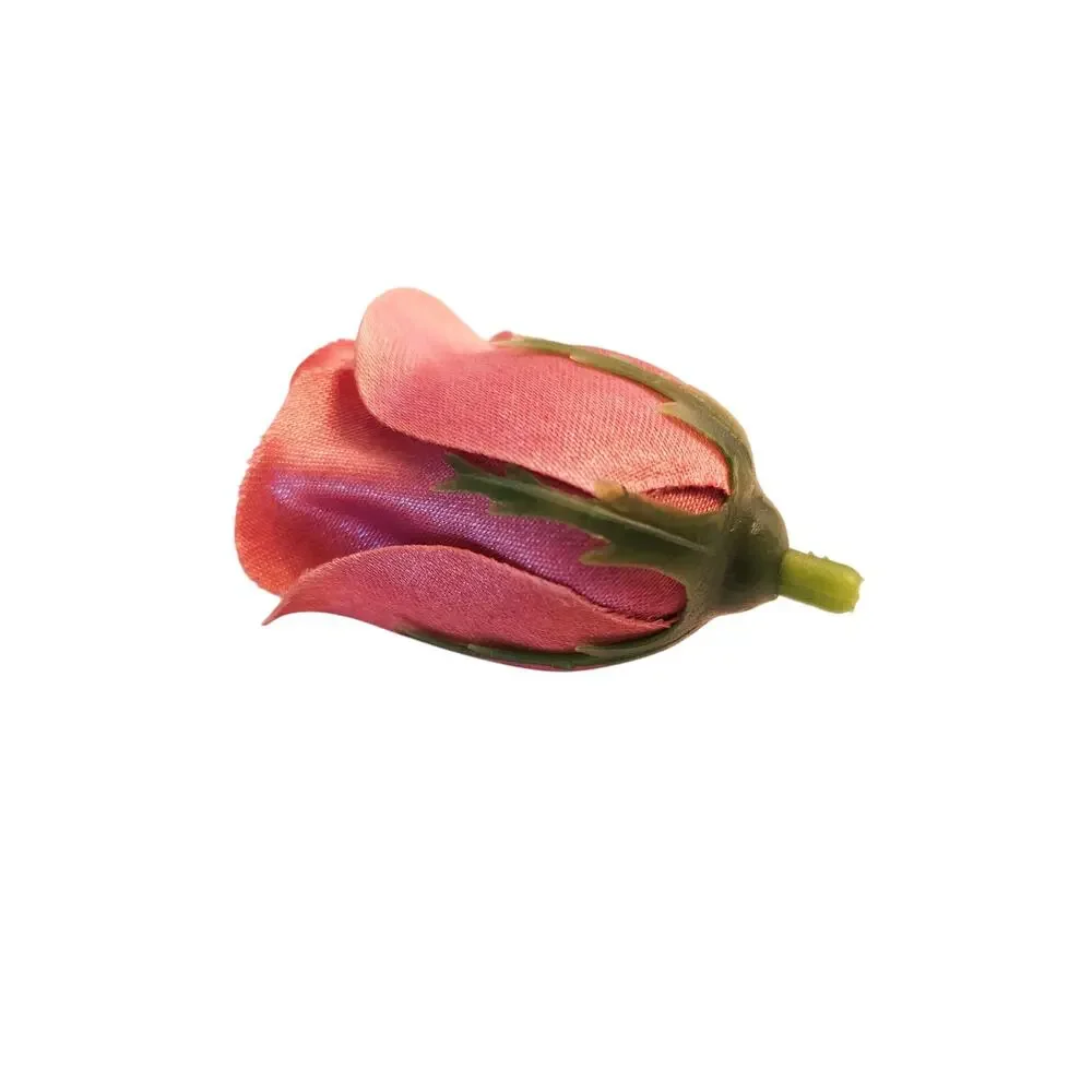 105 Mauve Pink Satin Rose Heads Lot Open Roses Buds Stemless Wedding Craft Decor
